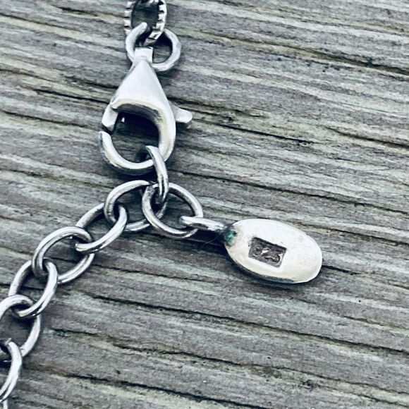 Barse Turquoise Stone Sterling Silver Pendant Necklace - Picture 4 of 6